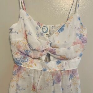 Floral Spaghetti Strap Blouse